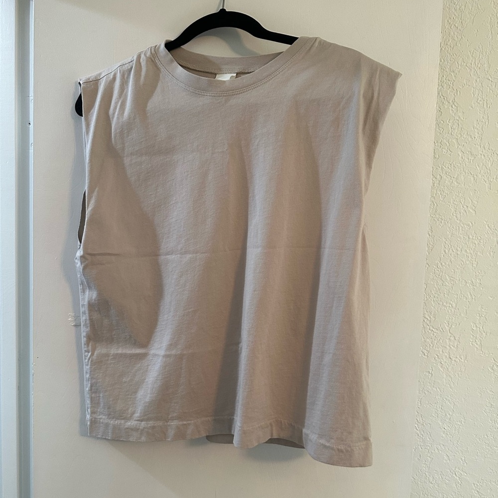Light beige  Sleeveless Top